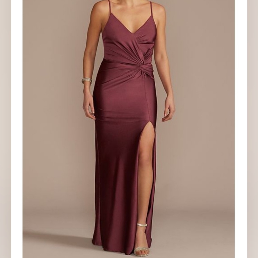 GALINA Twist Front Sheath Dress
